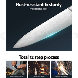 5-Star Chef 14PCS Kitchen Knife Set | Stainless Steel Non-stick | Sharpener