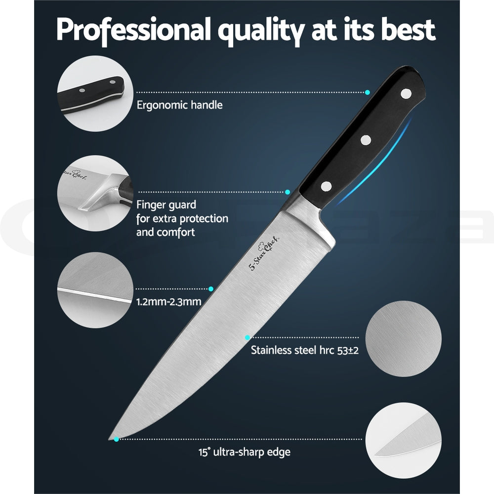 5-Star Chef 14PCS Kitchen Knife Set | Stainless Steel Non-stick | Sharpener