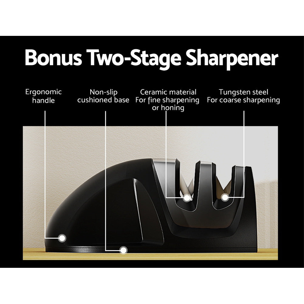 5-Star Chef 17PCS Kitchen Knife Set | Stainless Steel Non-stick | Sharpener