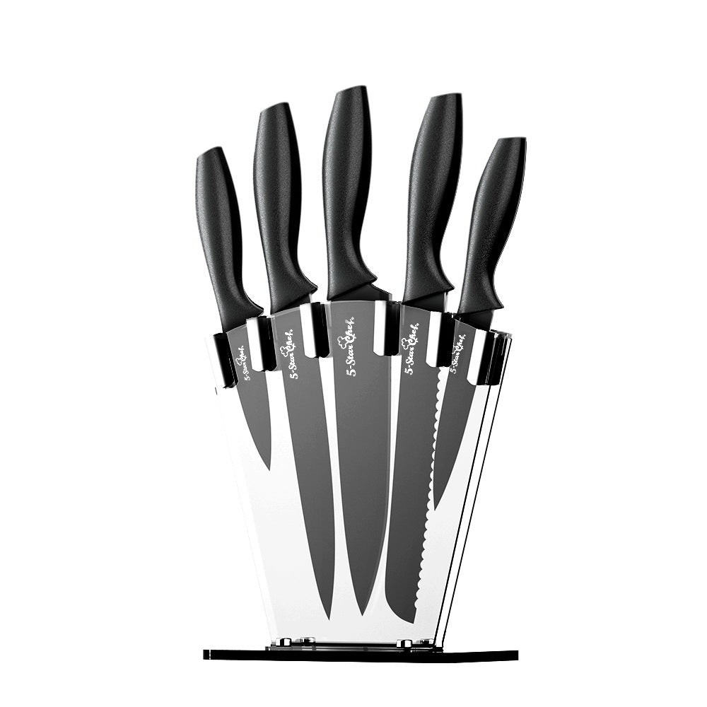 5-Star Chef 7PCS Kitchen Knife Set | Stainless Steel Non-stick | Sharpener