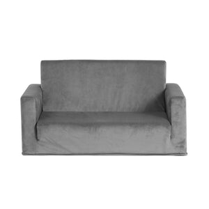 Convertible Sofa Bed | 2 Seater Children's Flip Open Couch | Grey