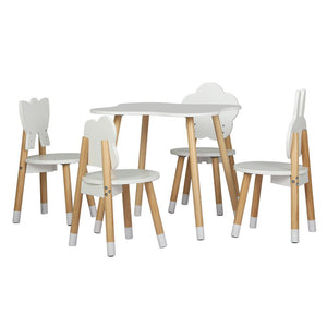 Kids Table and Chairs Set | 5 Pieces, Children's Activity Desk