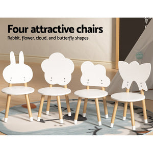 Kids Table and Chairs Set | 5 Pieces, Children's Activity Desk