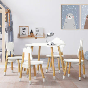 Kids Table and Chairs Set | 5 Pieces, Children's Activity Desk