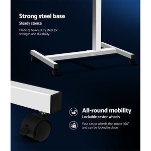 White Adjustable Laptop Table With Inbuilt Fan