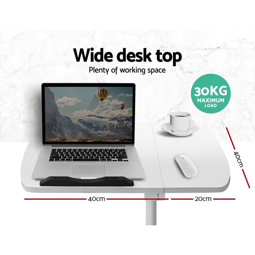 Adjustable White Laptop Table Desk Stand