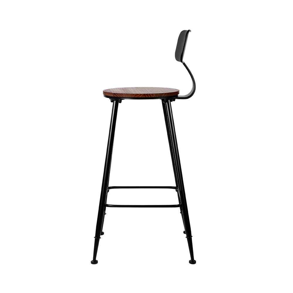 Set of 4 Vintage Industrial Bar Stools | Retro Dining Chairs