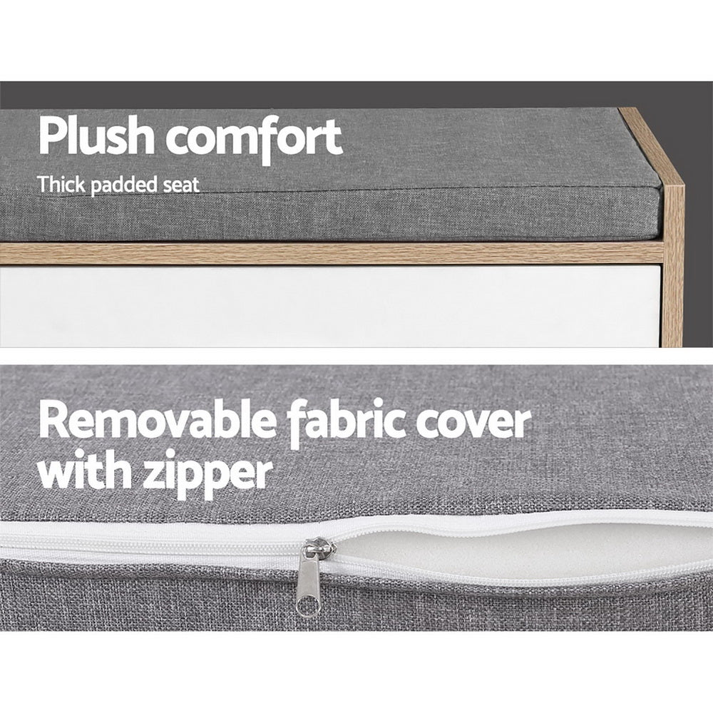 Wooden Cupboard Bench With Storage