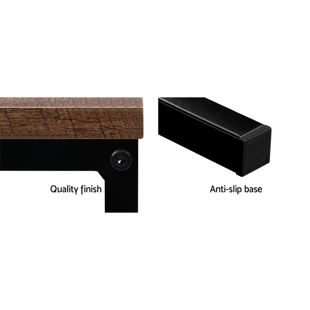 Rustic Wooden Coffee Table With Metal Frame