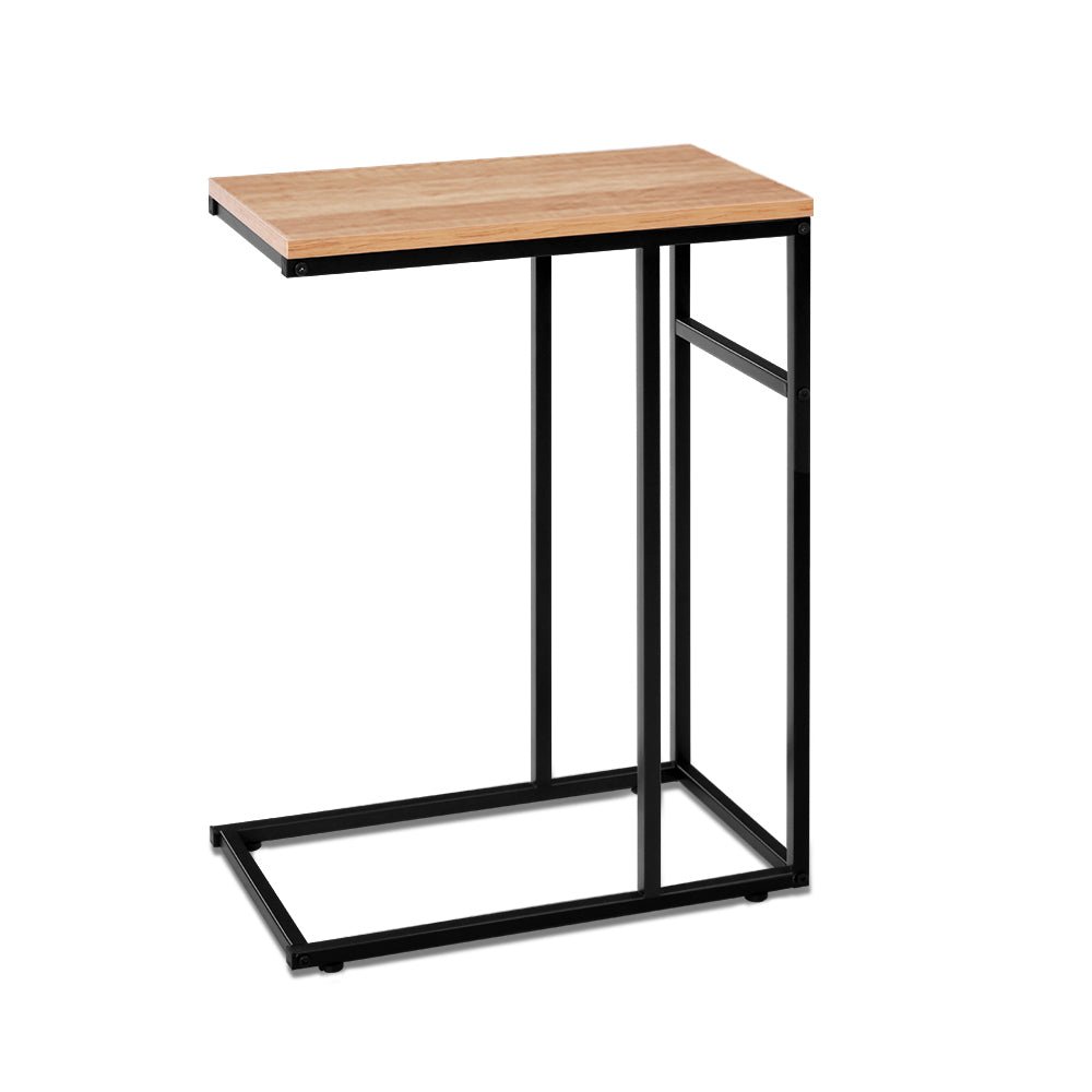 Wooden Metal Frame Coffee Side Table / Laptop Desk