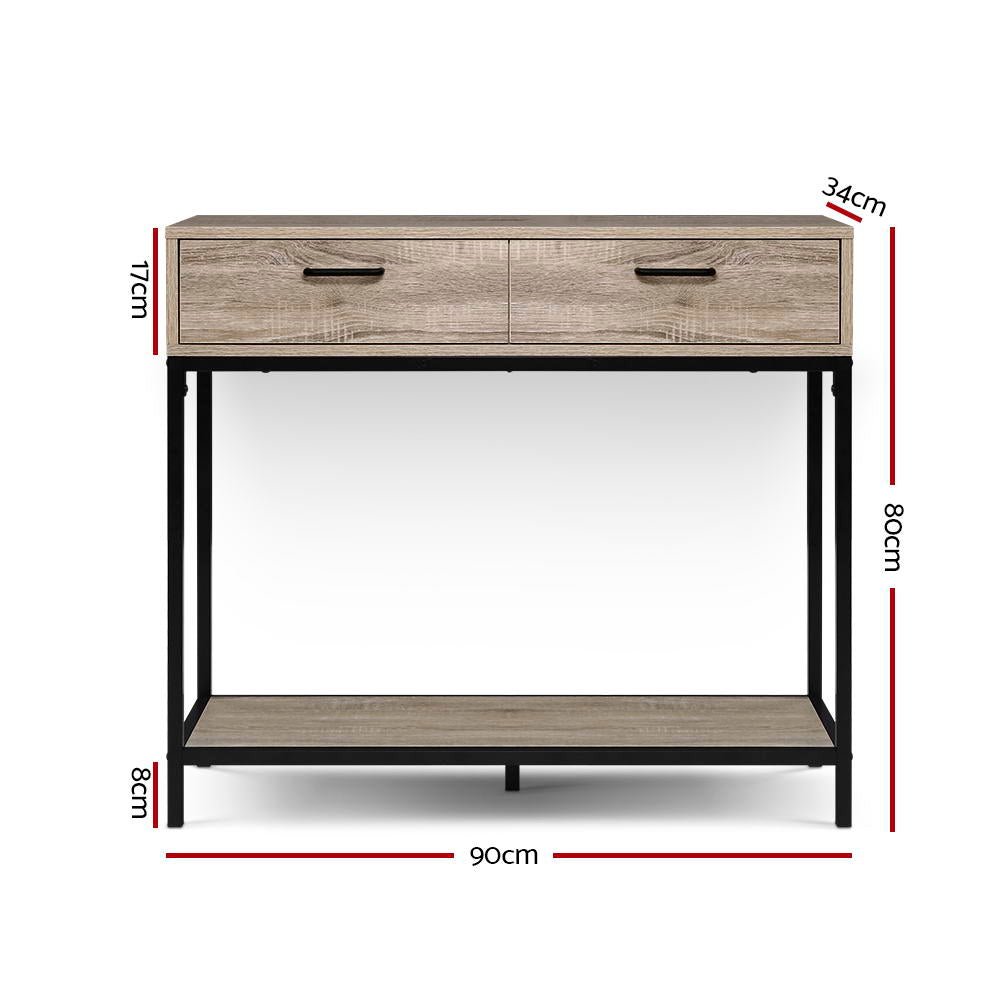 Oak Hallway Console / Display Table