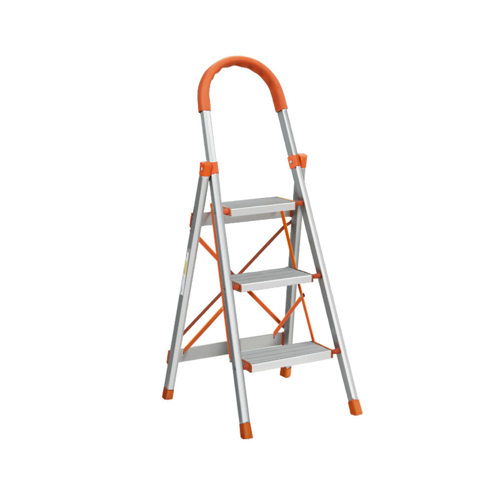 Giantz 3 Step Folding Ladder (Aluminium and Non-Slip)