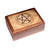 Laser Engraved Wooden Box With Metal Pentacle