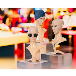Embellir Male Mannequin Head | Professional Display Stand