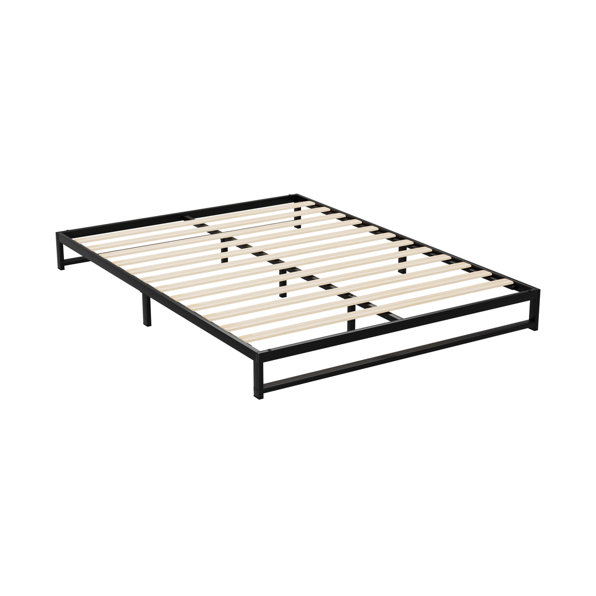 Artiss Double Size Metal Bed Frame - Black | Sturdy Mattress Platform