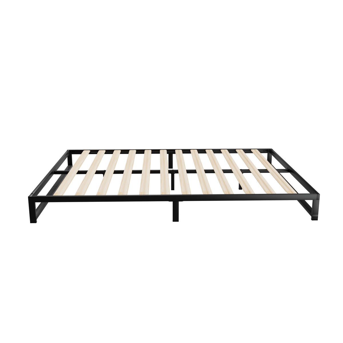 Artiss Double Size Metal Bed Frame - Black | Sturdy Mattress Platform