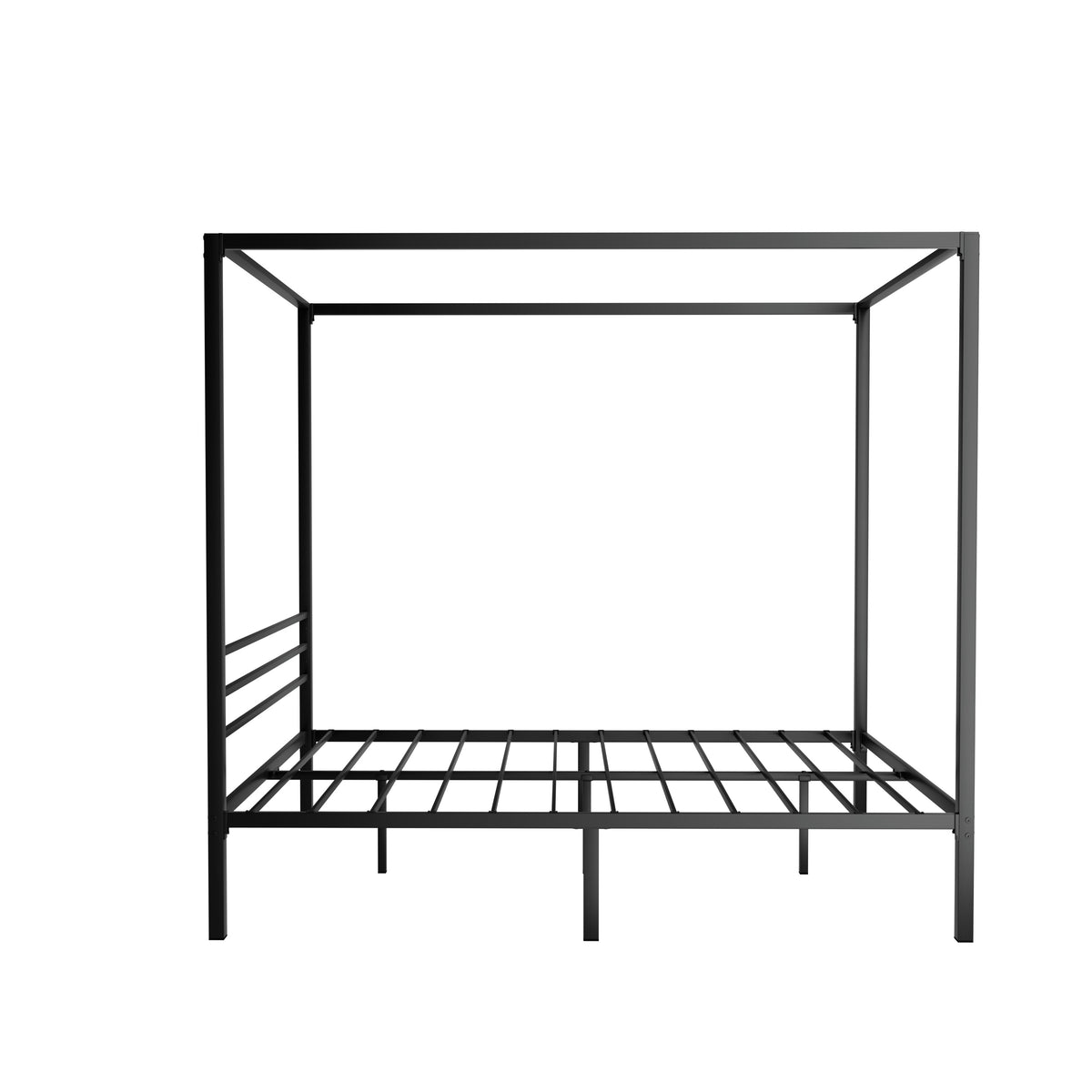 Artiss Four-Poster Metal Bed Frame - Double Size | Sleek Black Platform (POCHY)