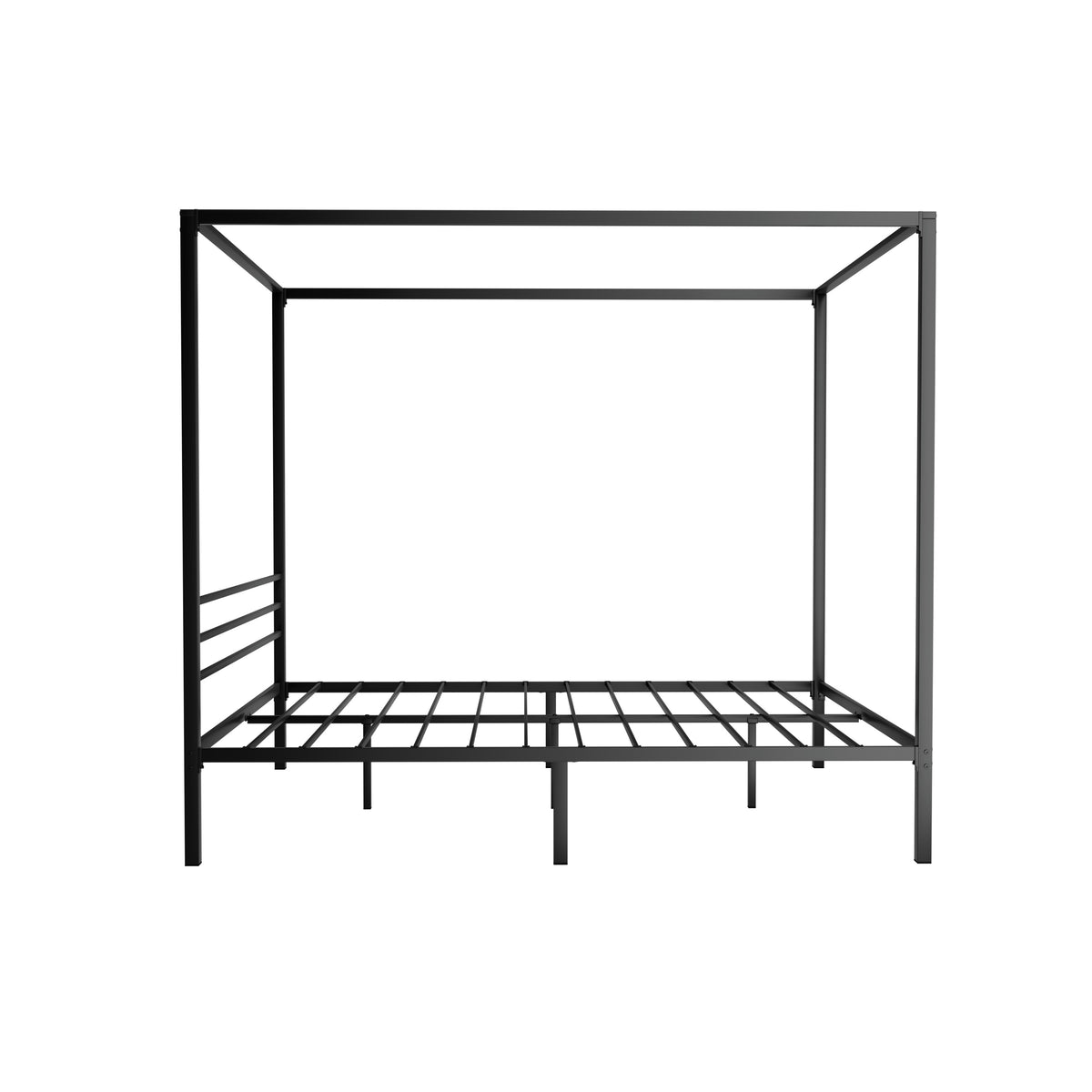 Artiss Four-Poster Metal Bed Frame - Queen Size | Sleek Black Platform (POCHY)