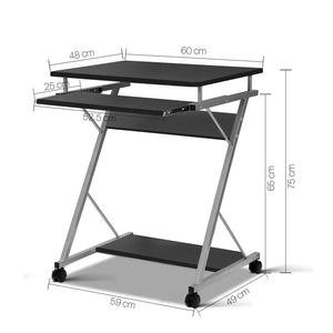 Pull Out Table Desk | Metal | Black