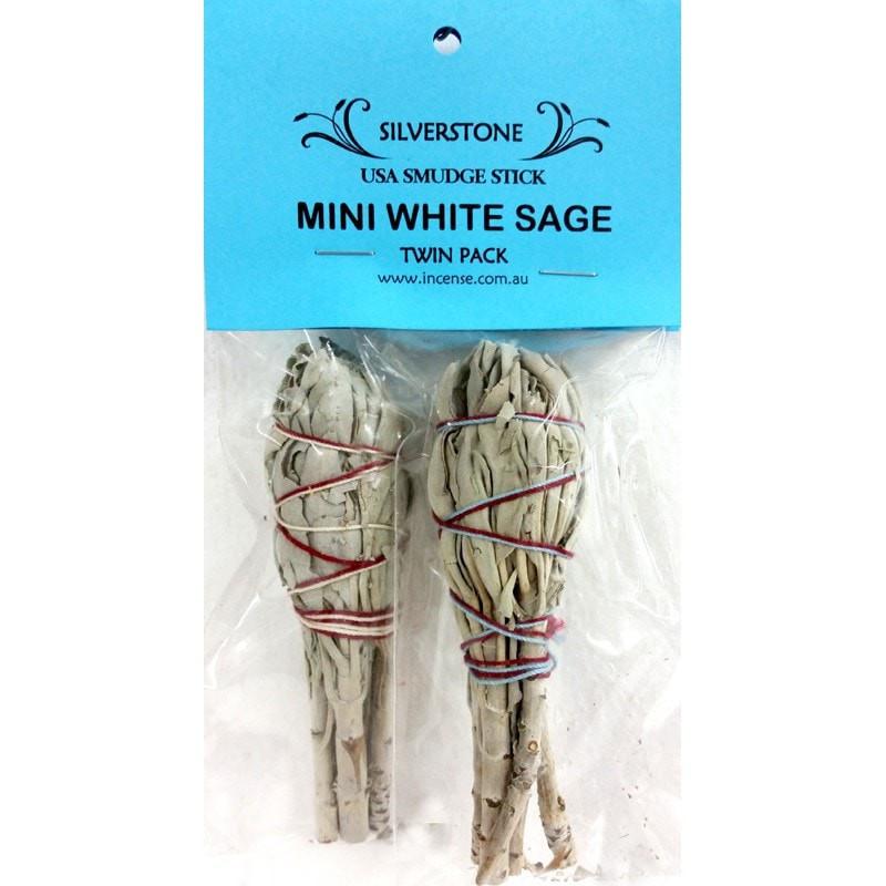 Mini White Sage Smudge Sticks- Twin Pack