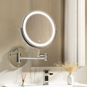 Embellir Extendable Makeup Mirror 10X Magnifying | Double-Sided Bathroom Mirror