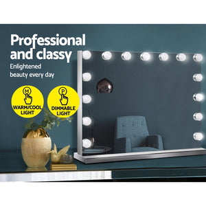 Embellir Hollywood Frameless Makeup Mirror - LED Lighted Vanity | Beauty Mirror