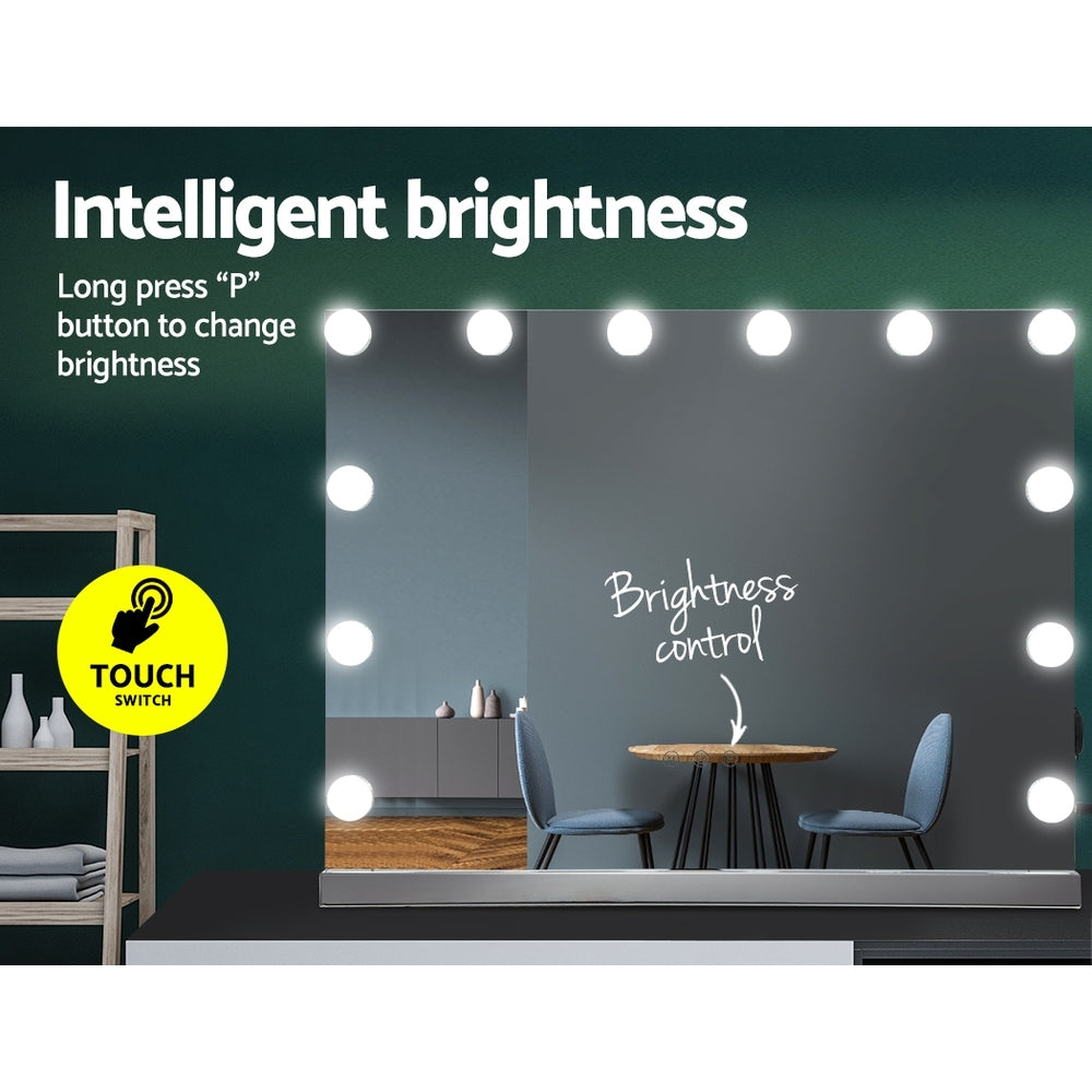 Embellir Hollywood Frameless Makeup Mirror - LED Lighted Vanity | Beauty Mirror