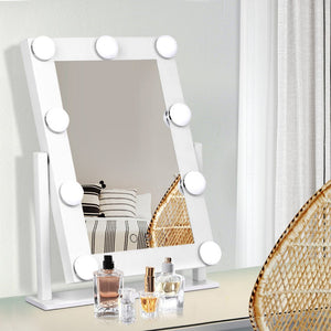 Embellir LED Standing Makeup Mirror - White - The Hippie House