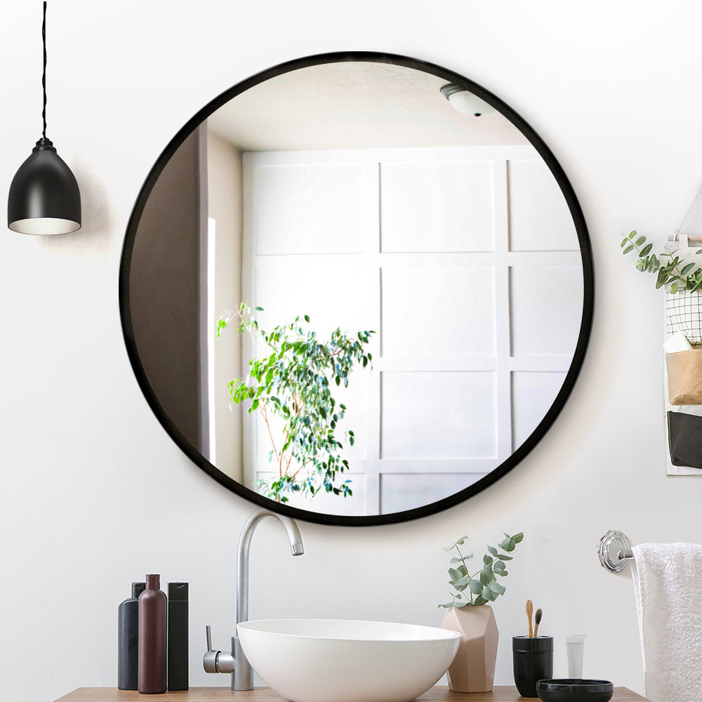 Embellir 90cm Wall Mirror - Round Bathroom Makeup Mirror