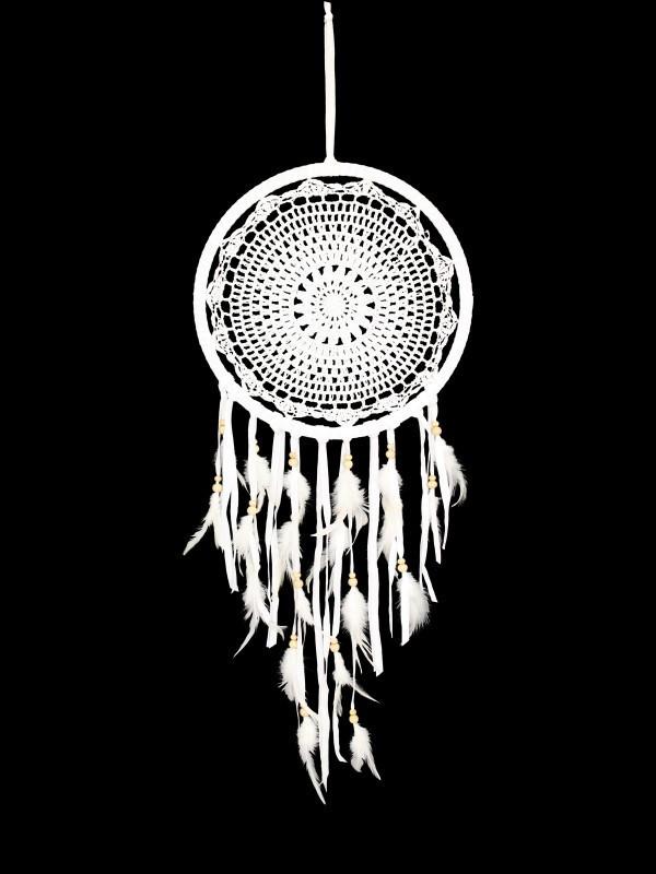 Medium White Crochet Dream Catcher