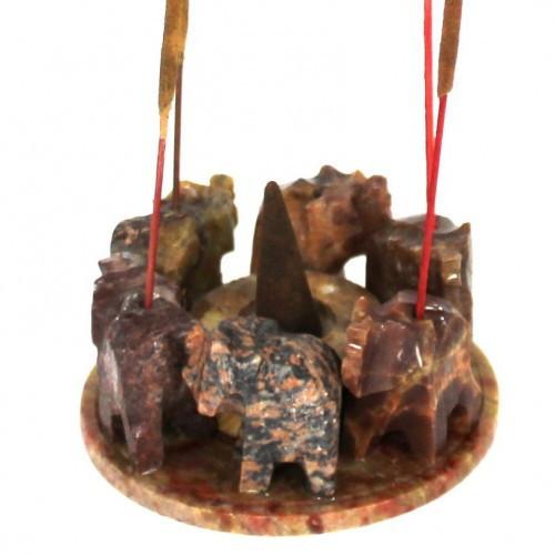 Mini Elephant Stone Incense Cone And Stick Burner