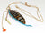 Necklace Blue Leather