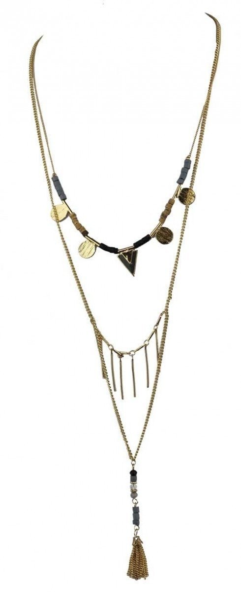 Necklace Gold Tripple Layer