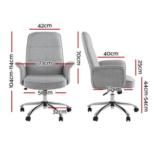 Comfortable Grey Fabric Office Chair