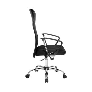 Mesh Office Chair | PU Leather | High Back | Black