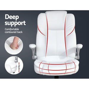 Artiss Kea Executive Office Chair Leather White