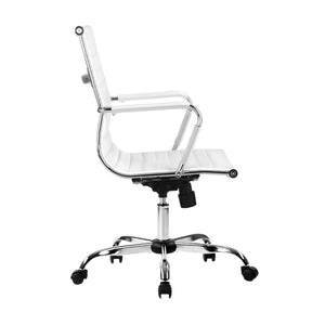 Artiss Gaming Office Chair Computer Desk Chairs Home Work Study White Mid Back