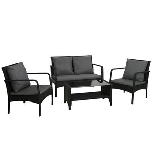 Outdoor Lounge, Table & Chairs Set
