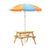 Keezi Kids Outdoor Table and Chairs Picnic Bench Set Umbrella Water Sand Pit Box