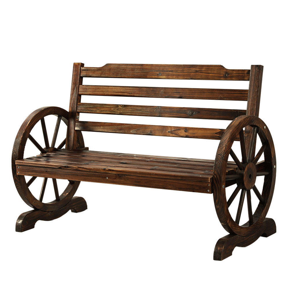 Wooden Wagon Chair Garden Bench Seat for Outdoors