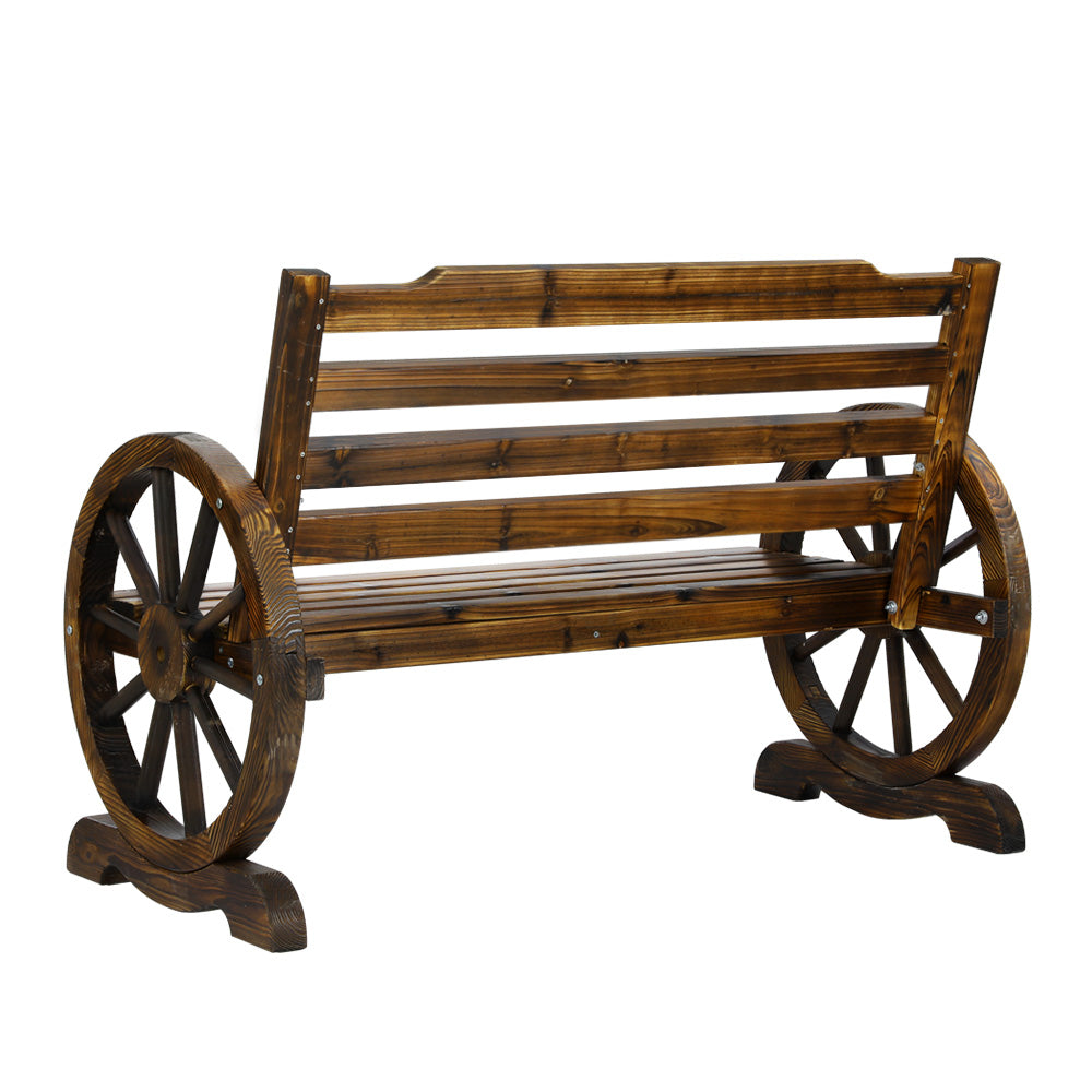 Wooden Wagon Chair Garden Bench Seat for Outdoors