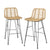 Gardeon 2-Piece Outdoor Bar Stools - Wicker Dining Chair for Patio or Balcony