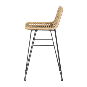 Gardeon 2-Piece Outdoor Bar Stools - Wicker Dining Chair for Patio or Balcony