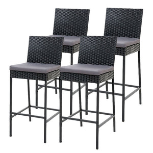 Set of 4 Outdoor Bar Stools / Dining Chairs