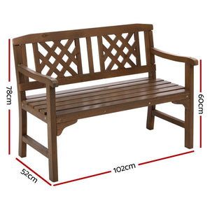 Wooden Garden Bench - 2 Seater