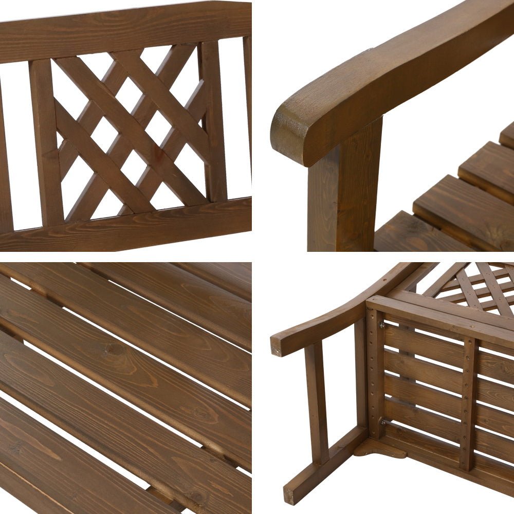 Wooden Garden Bench - 2 Seater