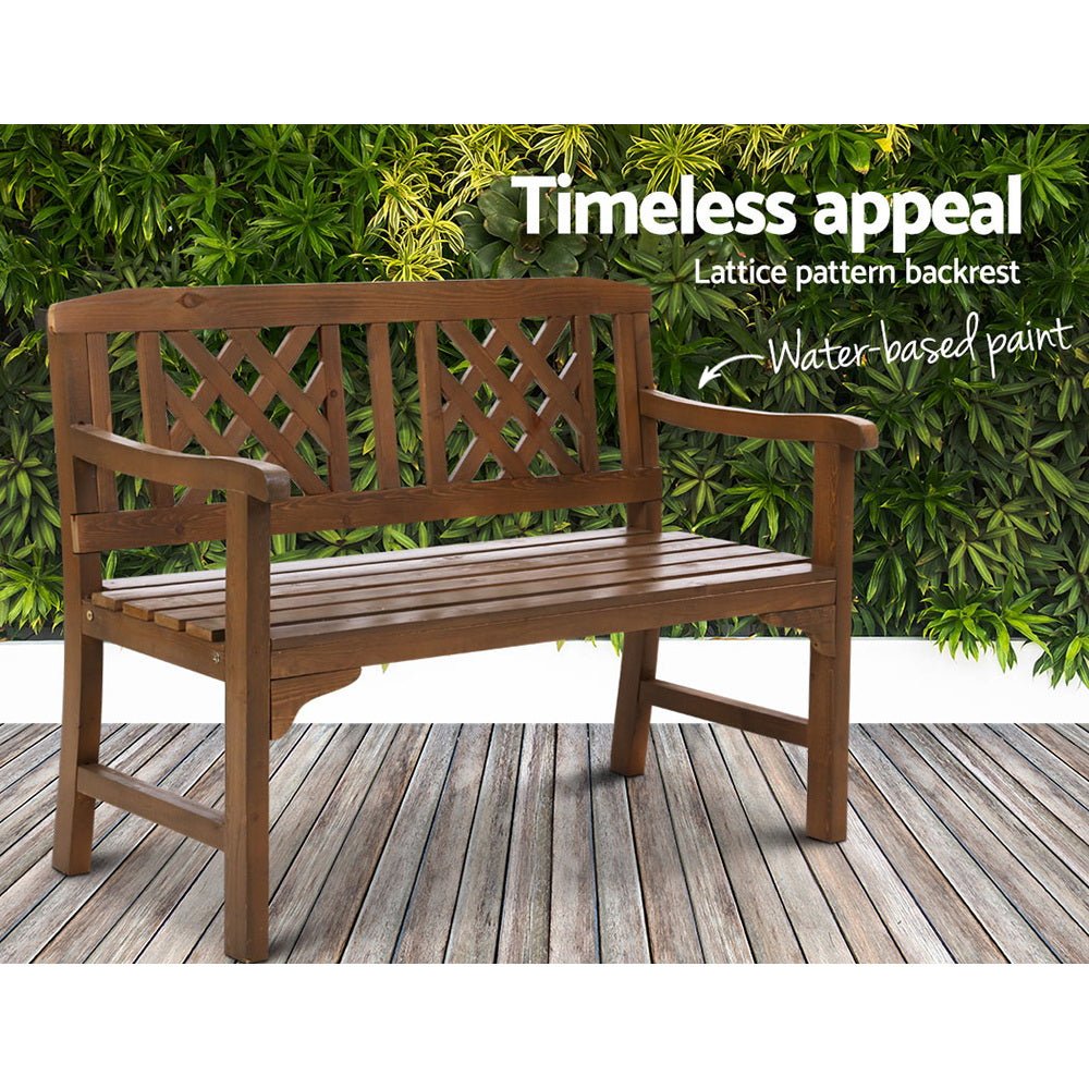Wooden Garden Bench - 2 Seater