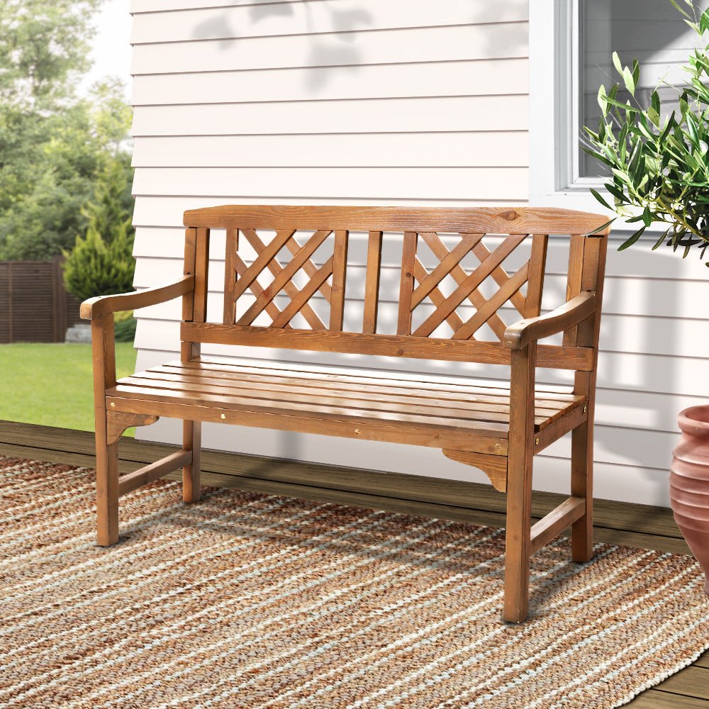 Wooden Garden Bench - 2 Seater