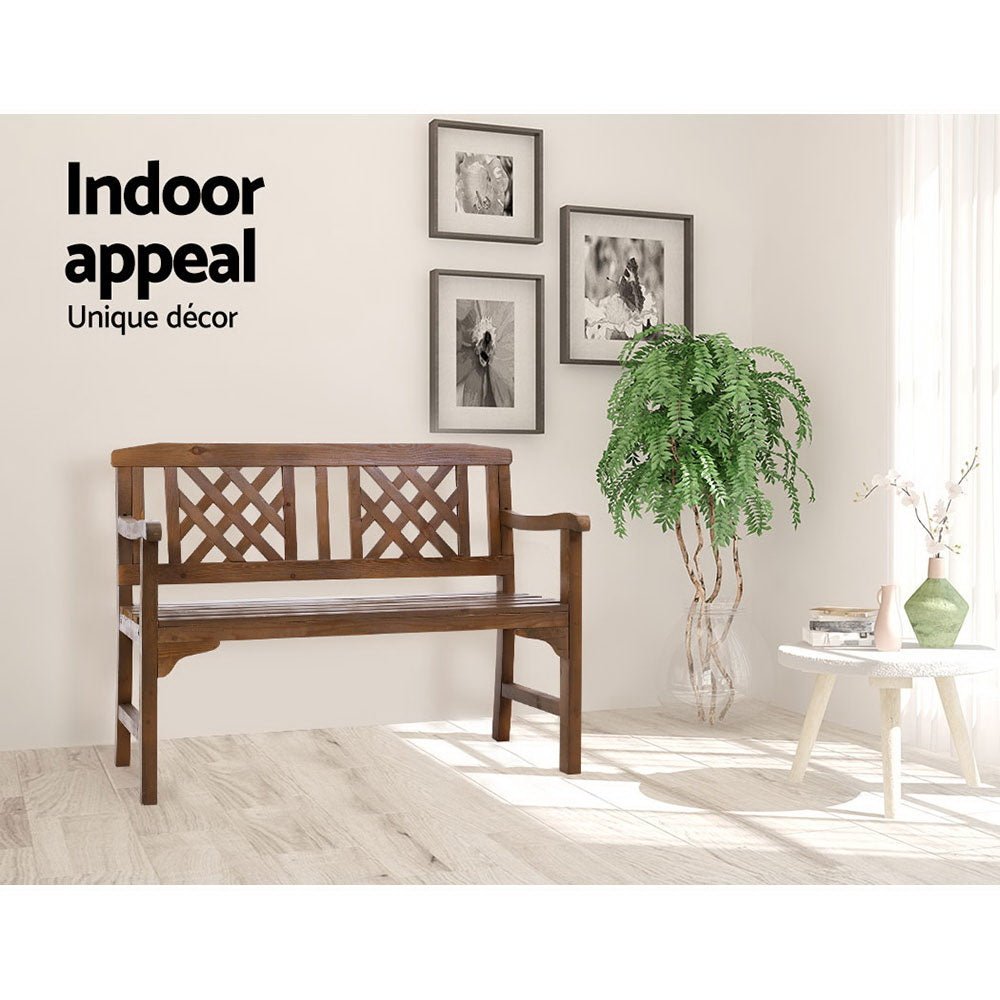 Wooden Garden Bench - 2 Seater