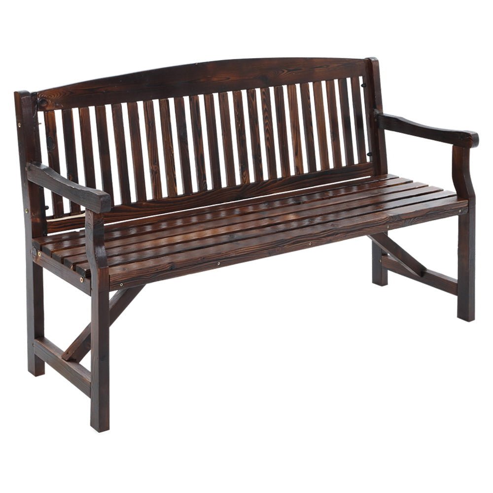 Outdoor Wooden Garden Bench - 3 Seater